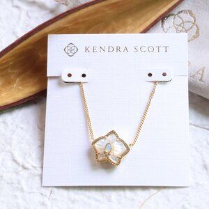 Kendra Scott Joelle Orchid Ivory Mother-of-Pearl Necklace Gold
